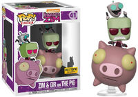 Zim and GIR on a Pig