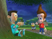 Sheen playing a Game Boy Advance