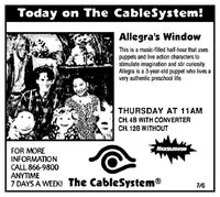 1995 CableSystem Allegra's Window ad