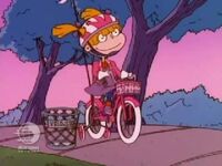 Angelica on her bike