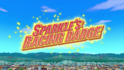 Sparkle's Racing Badge title card