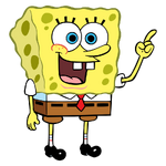 SpongeBob SquarePants pointing