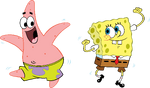 SpongeBob and Patrick dancing