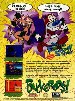 Ren & Stimpy Buckaroo$! Print Advertisement