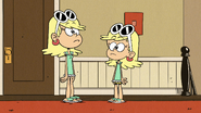 Luan disguised as Leni in "Cover Girls".