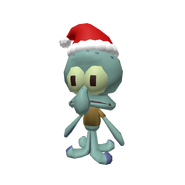 Santa Squidward UGC item