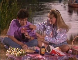 Ben and Melody picnicing