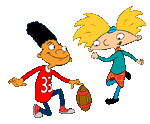 Arnold and Gerald playing Football