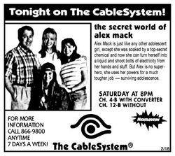 1995 CableSystem The Secret World of Alex Mack ad