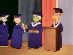 Doug gets his diploma