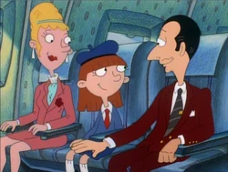 The real Cecile with her parents.