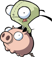 GIR on a pig