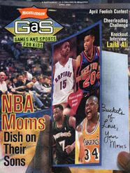 Nickelodeon GAS Games and Sports cover April 2000 NBA moms