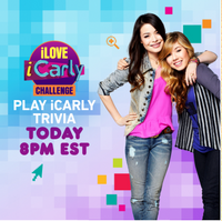 Sam and Carly on the iLove iCarly Challenge poster