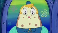 Mrs. Puff at SpongeBob's door