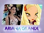 Ariana in the recording room, as shown in a 2012 commercial