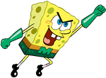SpongeBob Mermain Man Flying