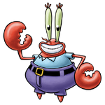 Mr Krabs smiling stock art