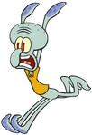 Squidward Running Screaming