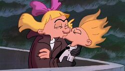 Helga kissing Arnold