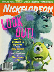 Nickelodeon Magazine cover November 2001 Monsters Inc