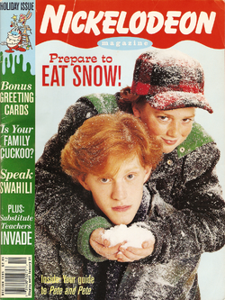 Nickelodeon Magazine cover december january 1995 pete and pete