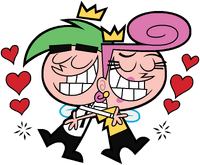 Cosmo and Wanda hugging