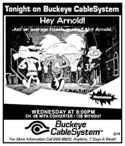 1997 Buckeye CableSystem Hey Arnold! ad