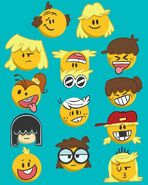 The Loud Family as the emojis