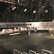 The set while under construction