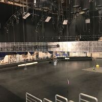 The set while under construction