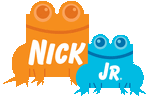 2003 Frog logo, commonly seen on the opening logo of Nick Jr. DVD prints