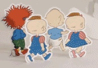 Tommy Pickles Chuckie Finster and Phil and Lil DeVille Back view promo