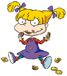 Angelica Pickles eating chocolate coins