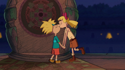 Arnold and Helga finally kiss