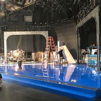 The set while under construction