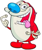 Stimpy thinking.