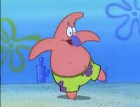 Patrick impersonating Squidward