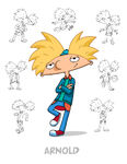 Arnold's slightly redesigned appearance for Hey Arnold!: The Jungle Movie