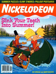 Nickelodeon Magazine cover August 1998 Hey Arnold Angry Beavers