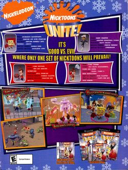 Nicktoons Unite game print ad NickMag Dec Jan 2006