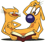 CatDog reading book