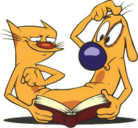 CatDog reading book