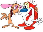 Ren (left) and Stimpy, as they appear in The Ren & Stimpy Show.