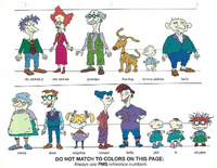 Rugrats season one size comparison sheet