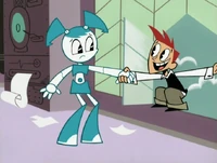 Brad takes Jenny's hand