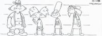 Hey Arnold character model sheet