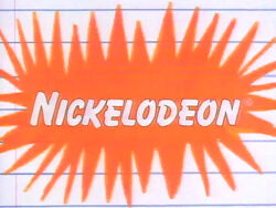 Nickelodeon logo on looseleaf paper background