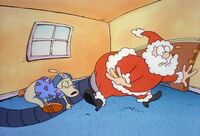 Rocko sucking santa