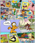 Nickelodeon - comic with characters promo art